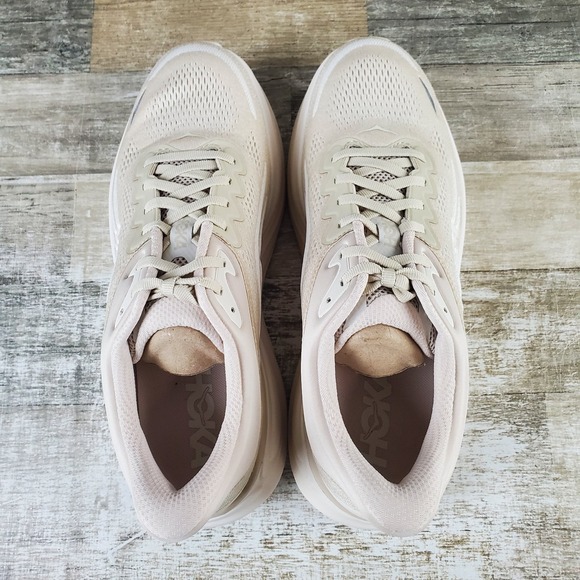 Hoka One One Bondi 9 Mens Shoes Sz 11 D Running Oatmeal Lace Up Low Top Sneakers - Picture 4 of 12